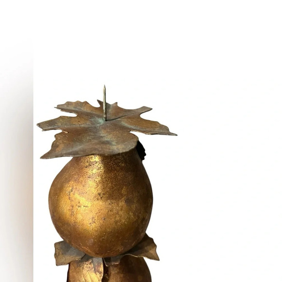 Dept. 56 Gold Leaf Gilded Pear Candle Holders- Set Of 3 - Picture 9 of 13